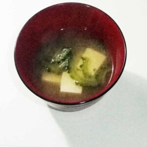 ゴーヤと木綿豆腐のお味噌汁